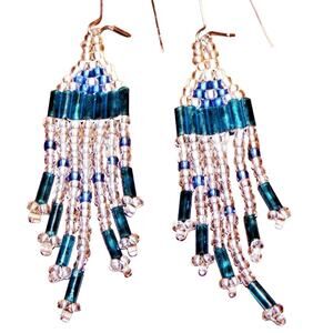 Delicately Wild Woven Seed Bead Earrings